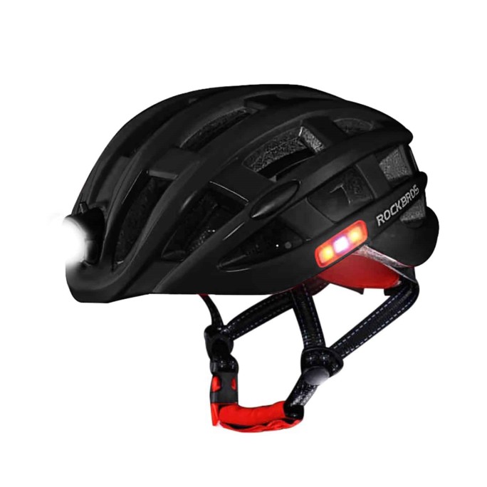 Sisak AERIUM ROCKBROS Ultralight LED-es zseblámpával fekete