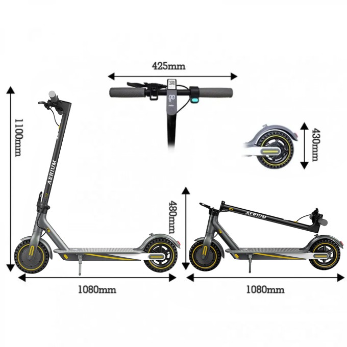 AERIUM T350 PRO elektromos roller, fekete