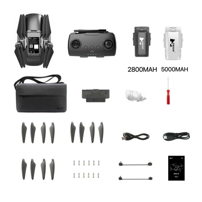 AERIUM Hubsan Blackhawk 2 GPS 4K Combo fekete drón - 2 akku