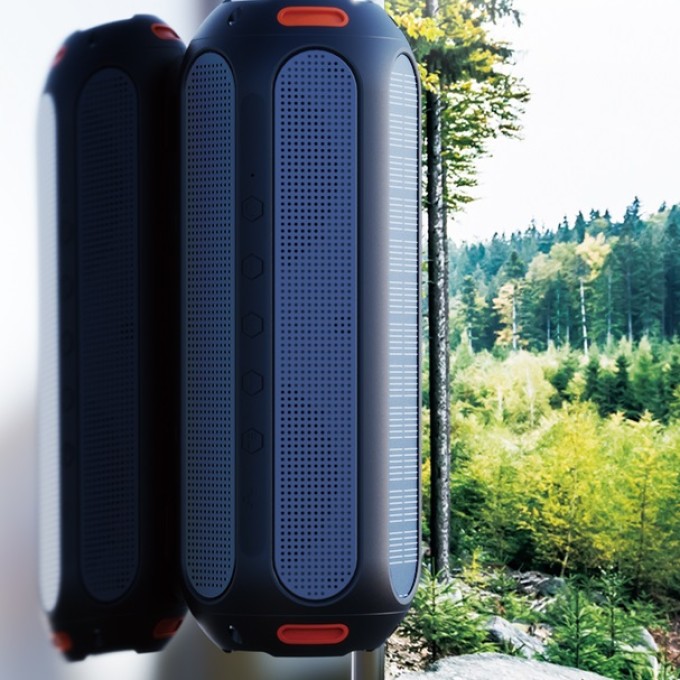 Hordozható Bluetooth hangszóró napelemmel AERIUM T5000 LED TWS